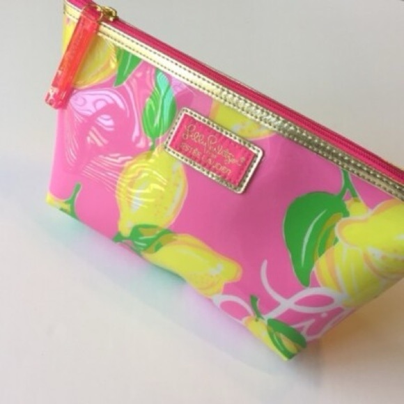 Lilly Pulitzer x Estee Lauder Lemon Cosmetic Bag - Picture 1 of 3